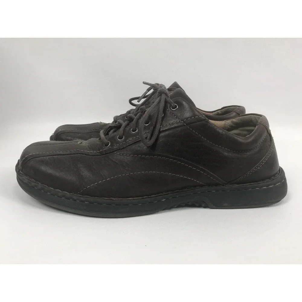 Clarks Nebulae Shoes Bicycle Toe Lace Up Loafer Mens Size 9M Brown Leather 75051